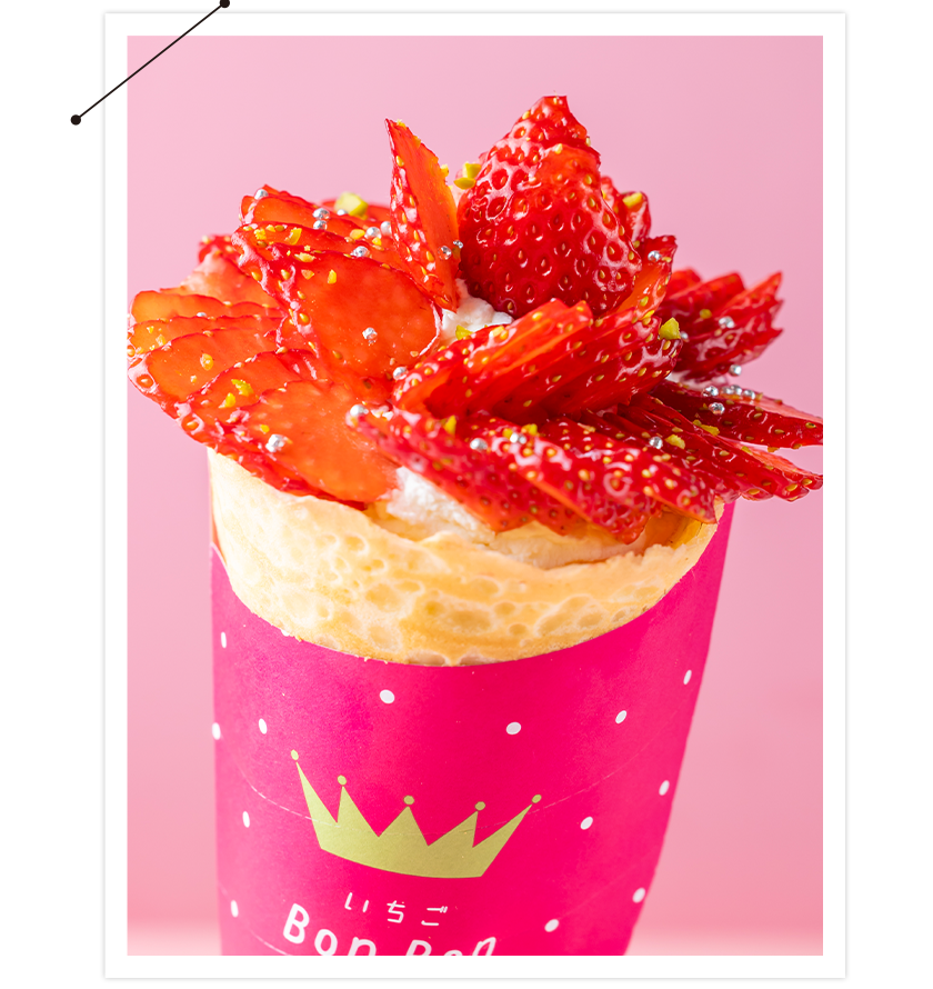 いちごのお花クレープ
